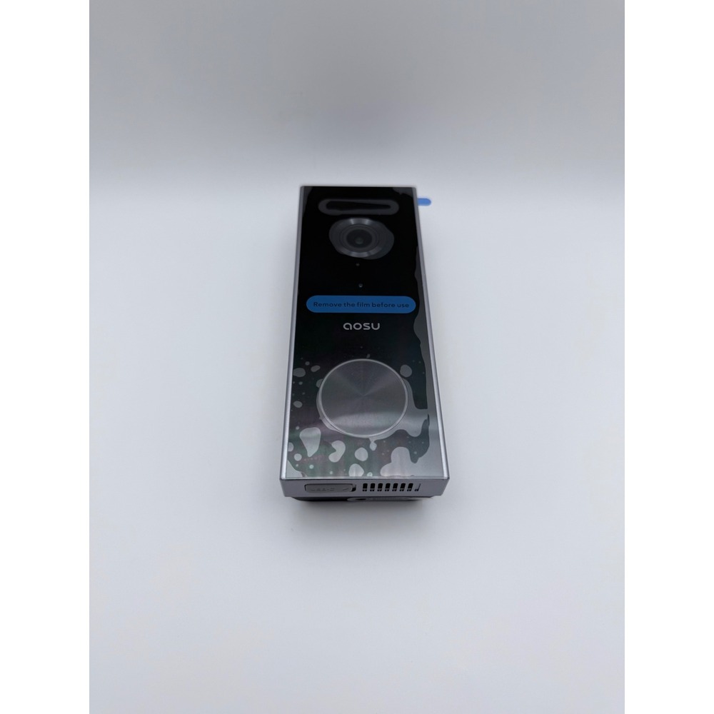 Aosu Wireless Video Doorbell Camera Silver Black USB-C Smart Home Security